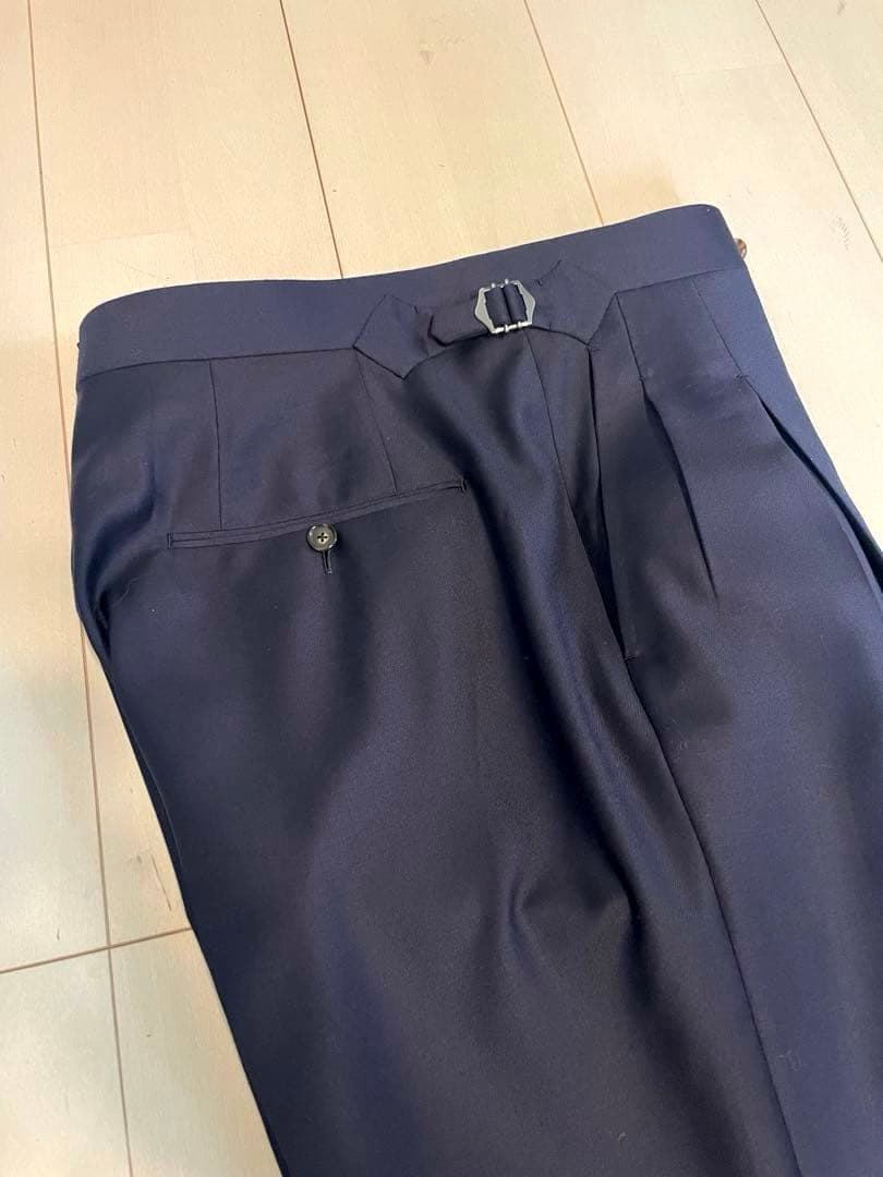 ワイドパンツ super110’s スキャバル　ビスポーク トラウザース w82