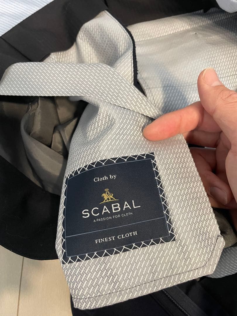 ワイドパンツ super110’s スキャバル　ビスポーク トラウザース w82