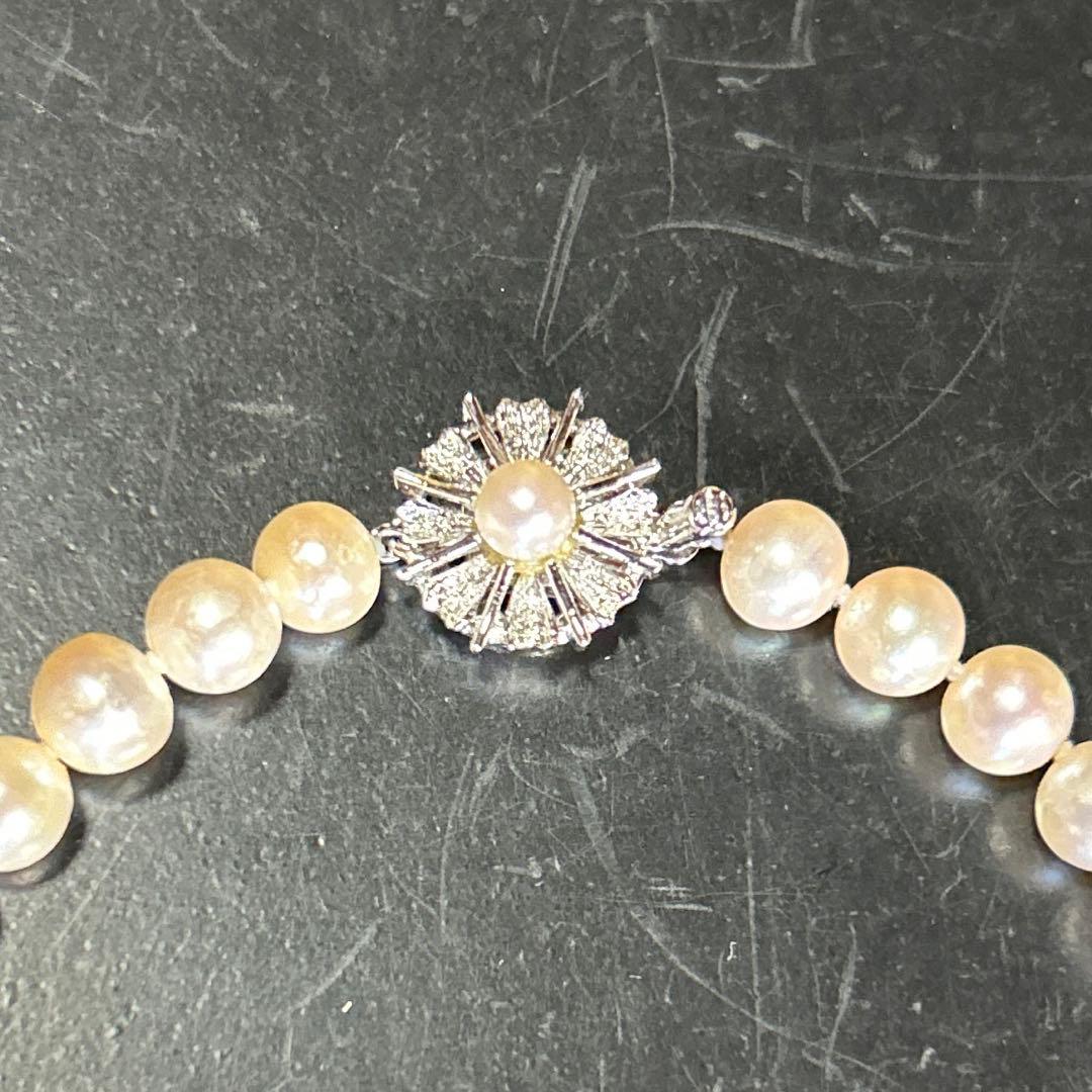 未使用❗️テリ巻き良品本真珠ネックレス7.5〜8.0mm