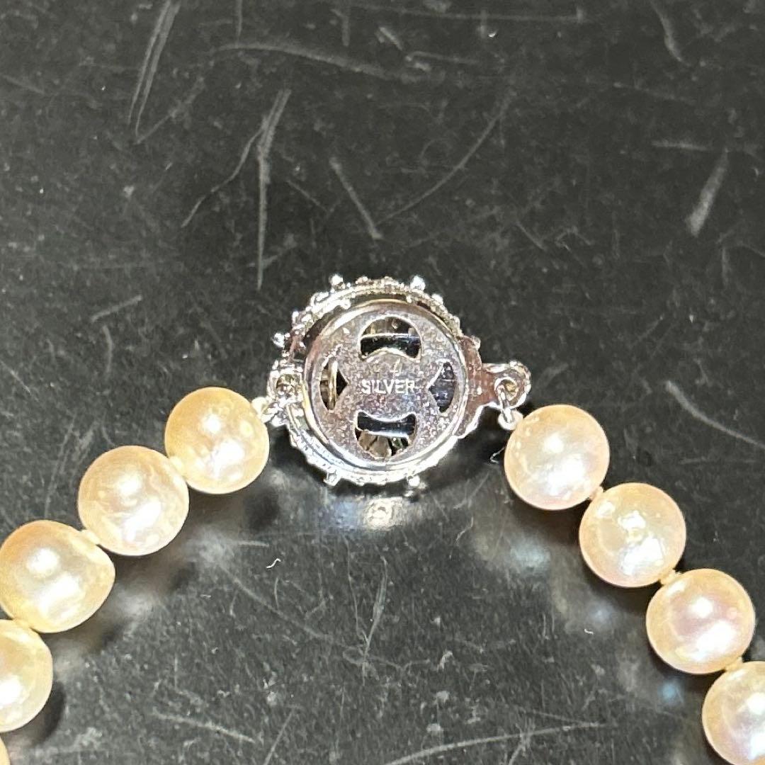 未使用❗️テリ巻き良品本真珠ネックレス7.5〜8.0mm