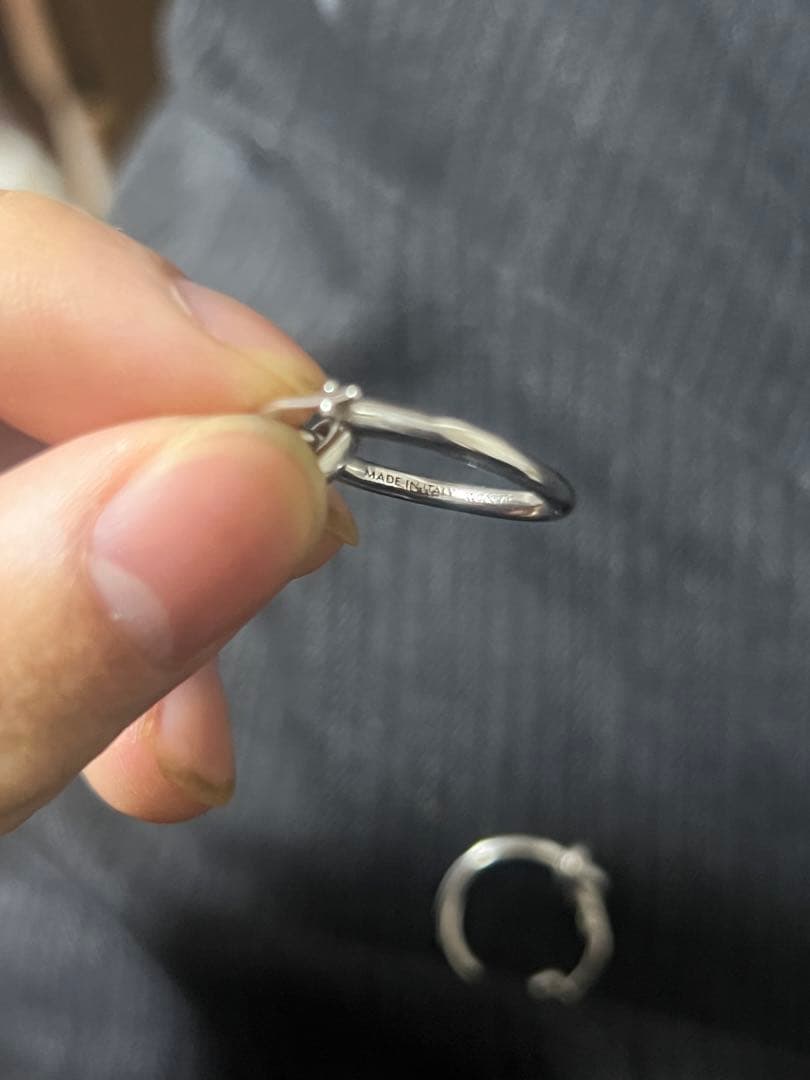 CELINE ノット スモールフープ シルバー ピアス セリーヌ　片耳のみ