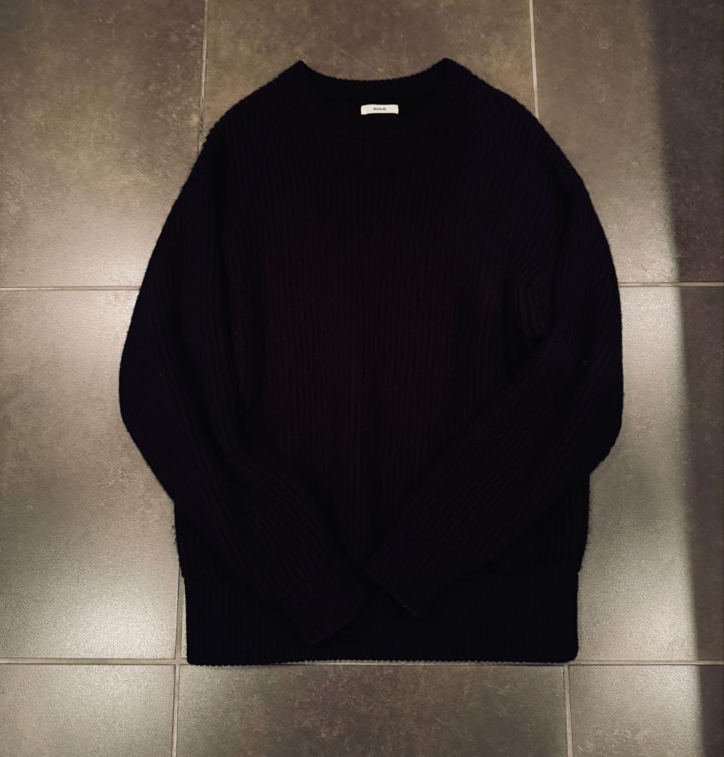 BODHI カシミヤローゲージ ニット ブラック