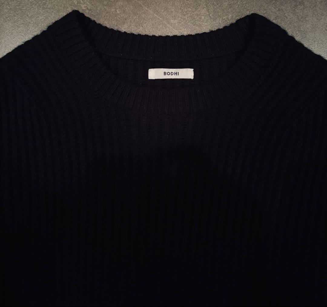 BODHI カシミヤローゲージ ニット ブラック