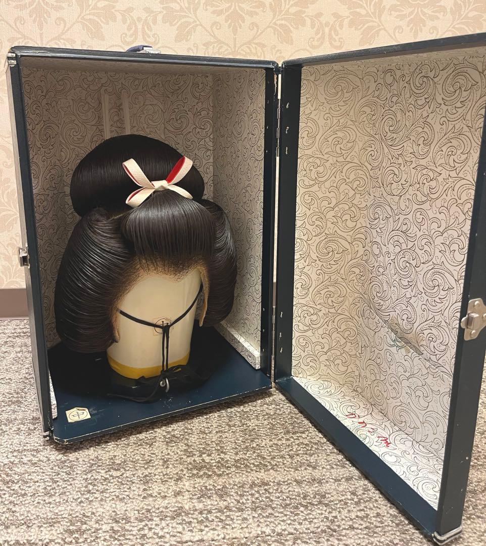 【人毛 日本髪かつら 中サイズ】花嫁和装 婚礼 舞踊 練習用 軽量 平成期
