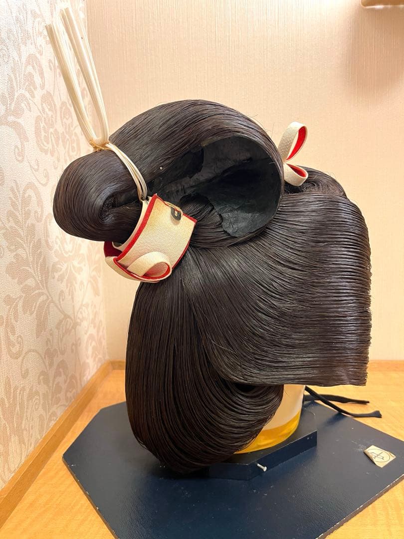 【人毛 日本髪かつら 中サイズ】花嫁和装 婚礼 舞踊 練習用 軽量 平成期