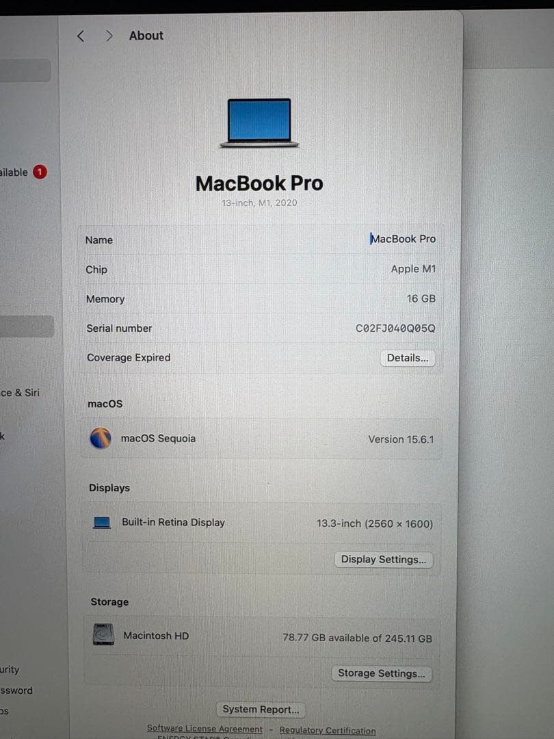 MacBook Pro 13inch 日本語キーボード