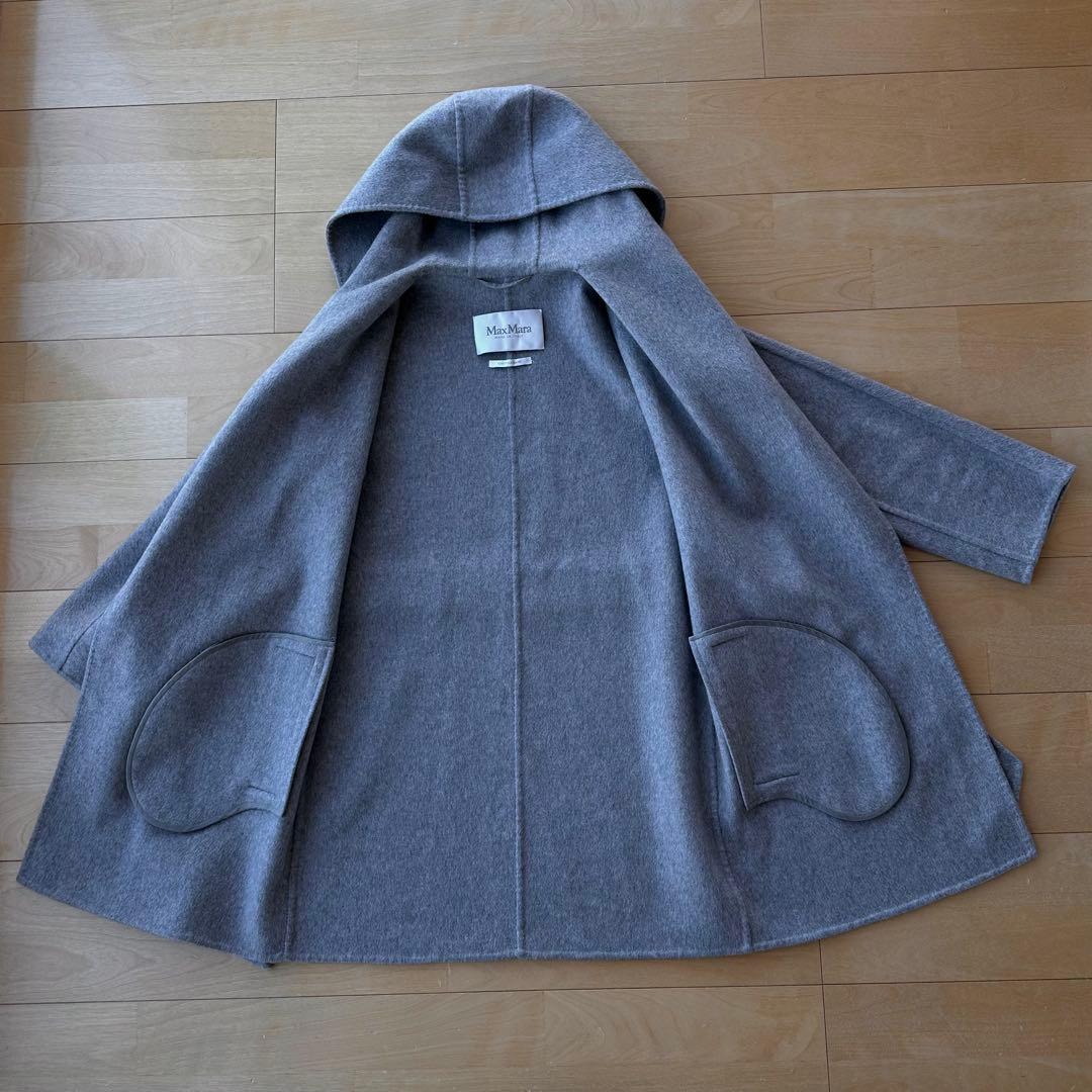 MAXMARA マックスマーラ　カシミヤ　フーデット　コート　白タグ　リアルト