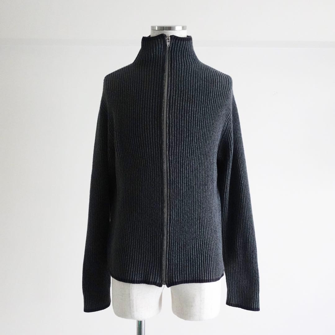 【旧タグ】Margaret Howell コットン　ドライバーズニット　グレー