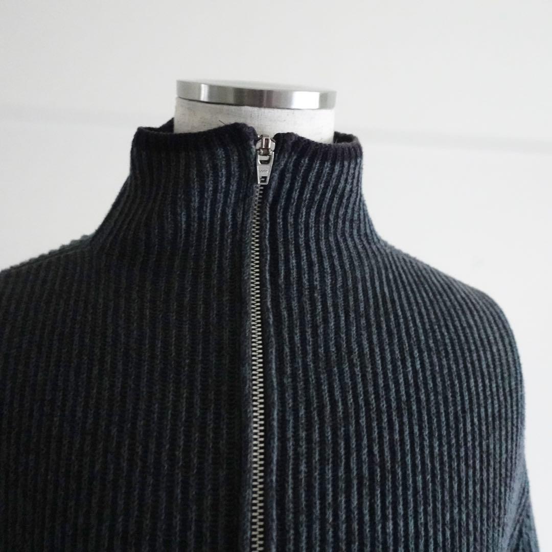 【旧タグ】Margaret Howell コットン　ドライバーズニット　グレー