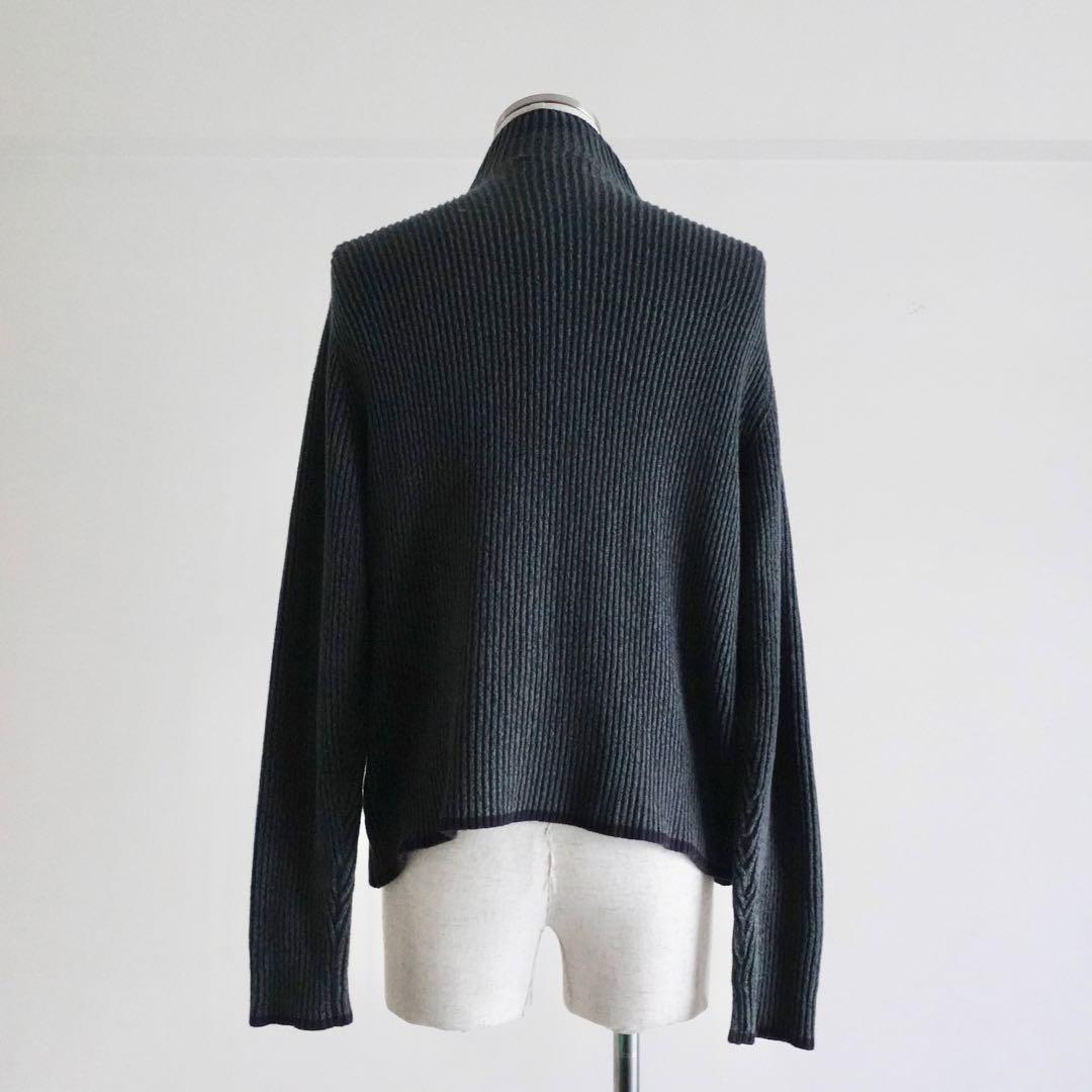 【旧タグ】Margaret Howell コットン　ドライバーズニット　グレー