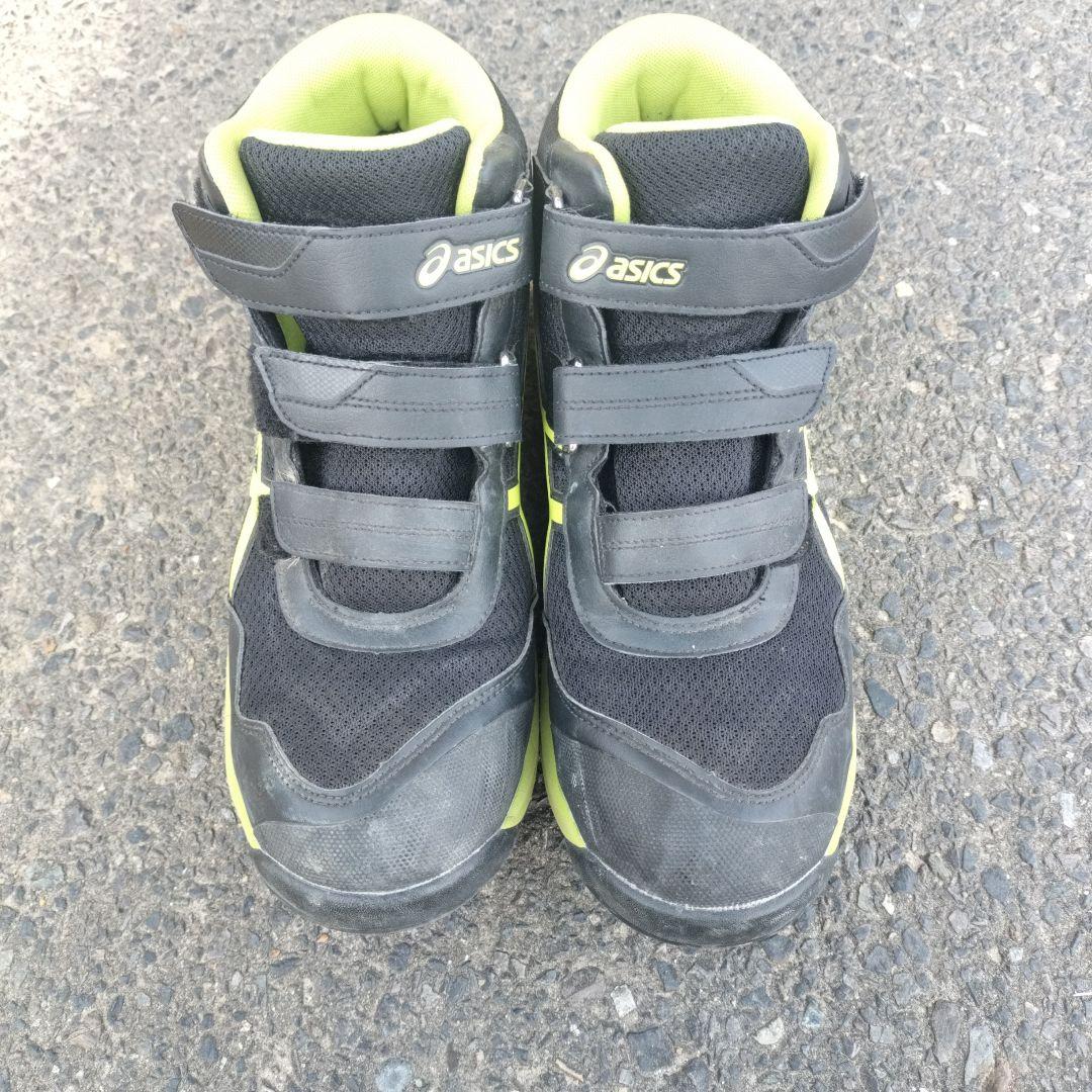 asics 安全靴 JSAA A種 ブラック/グリーン