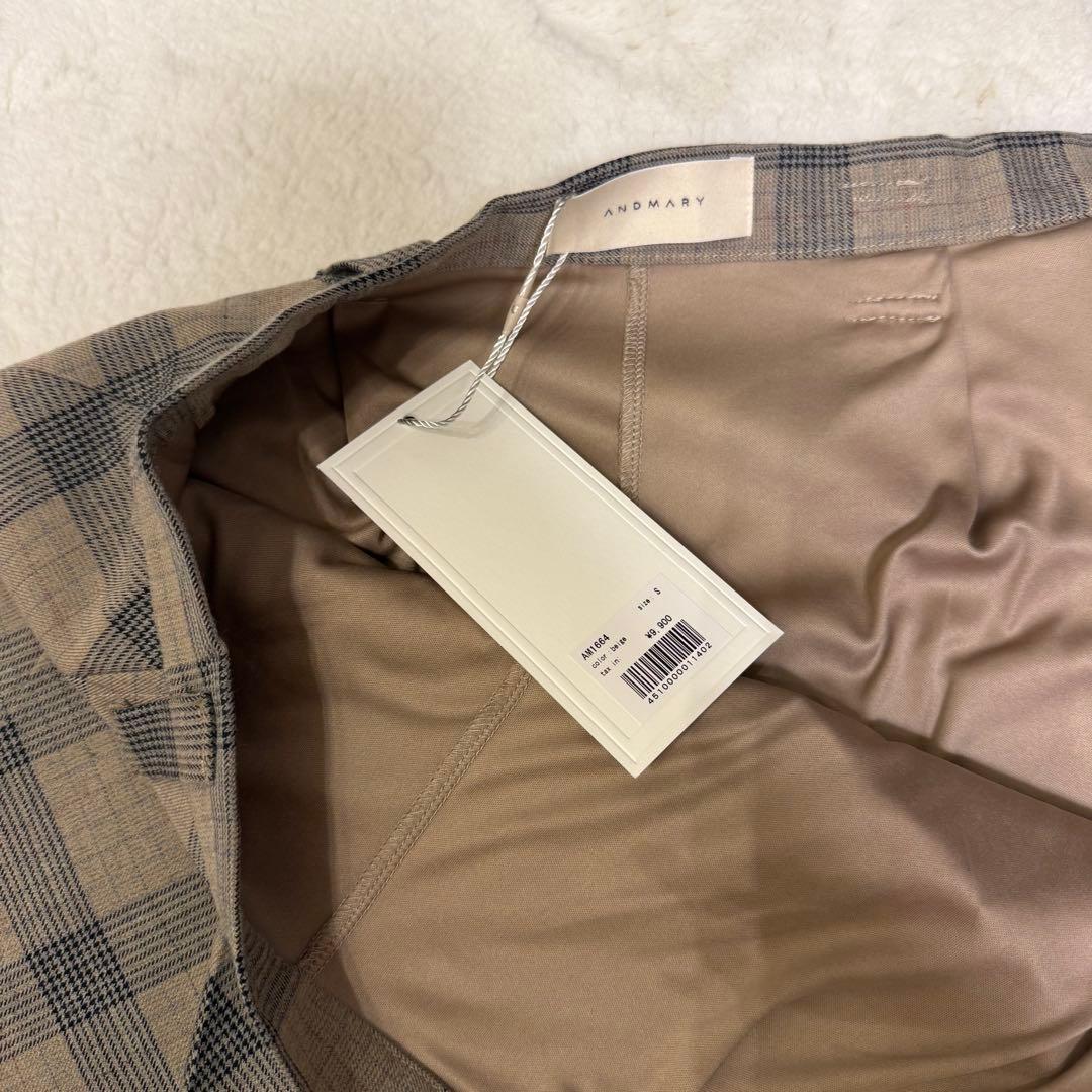 スカート Coco check mini pleats skirt S