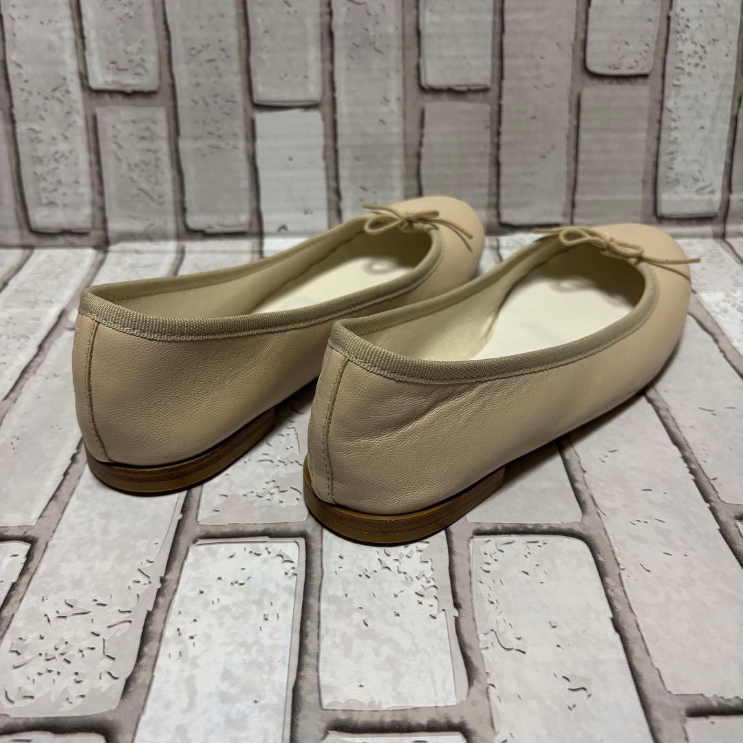 未使用級 repetto サンドリオン レザー ライトベージュ 39.5