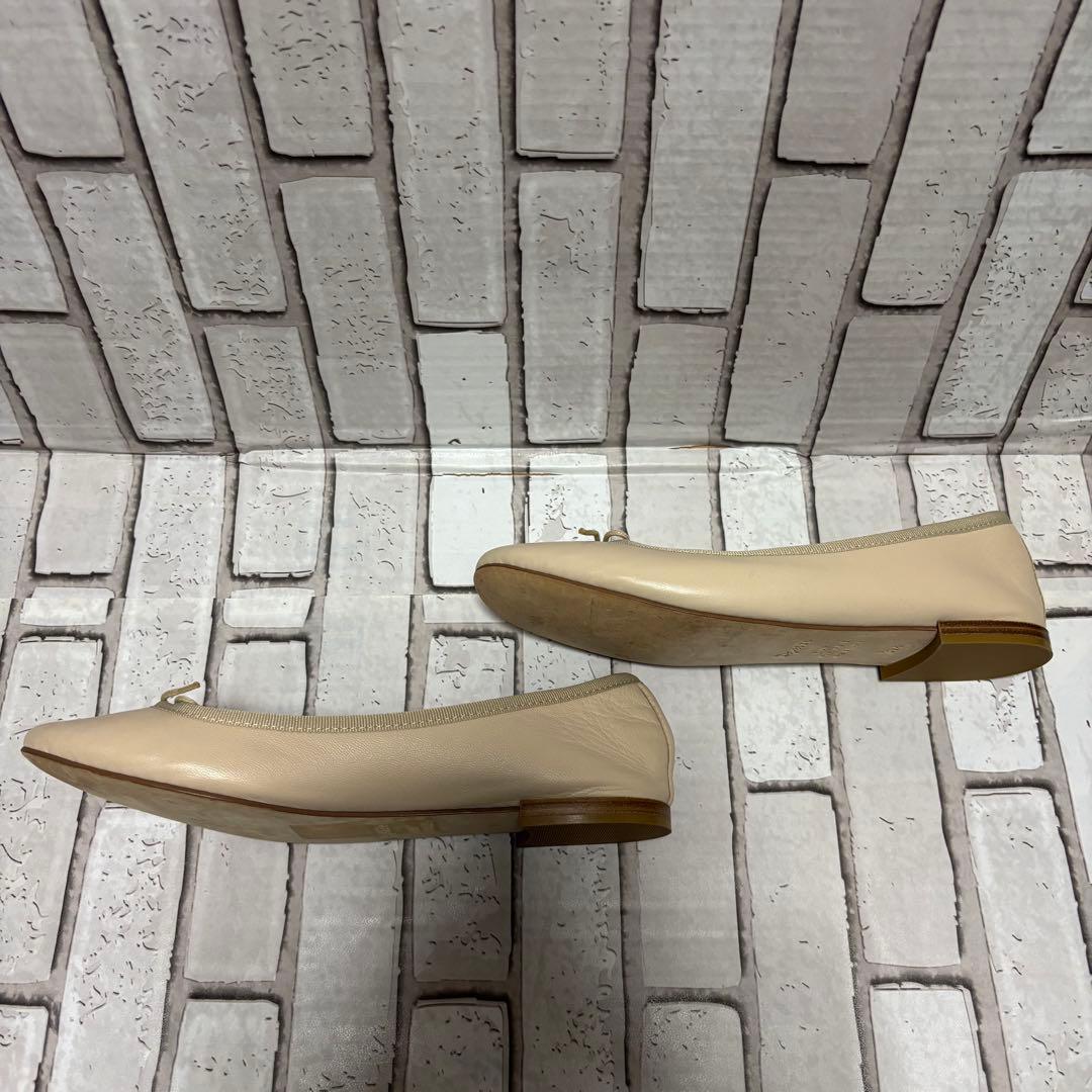 未使用級 repetto サンドリオン レザー ライトベージュ 39.5