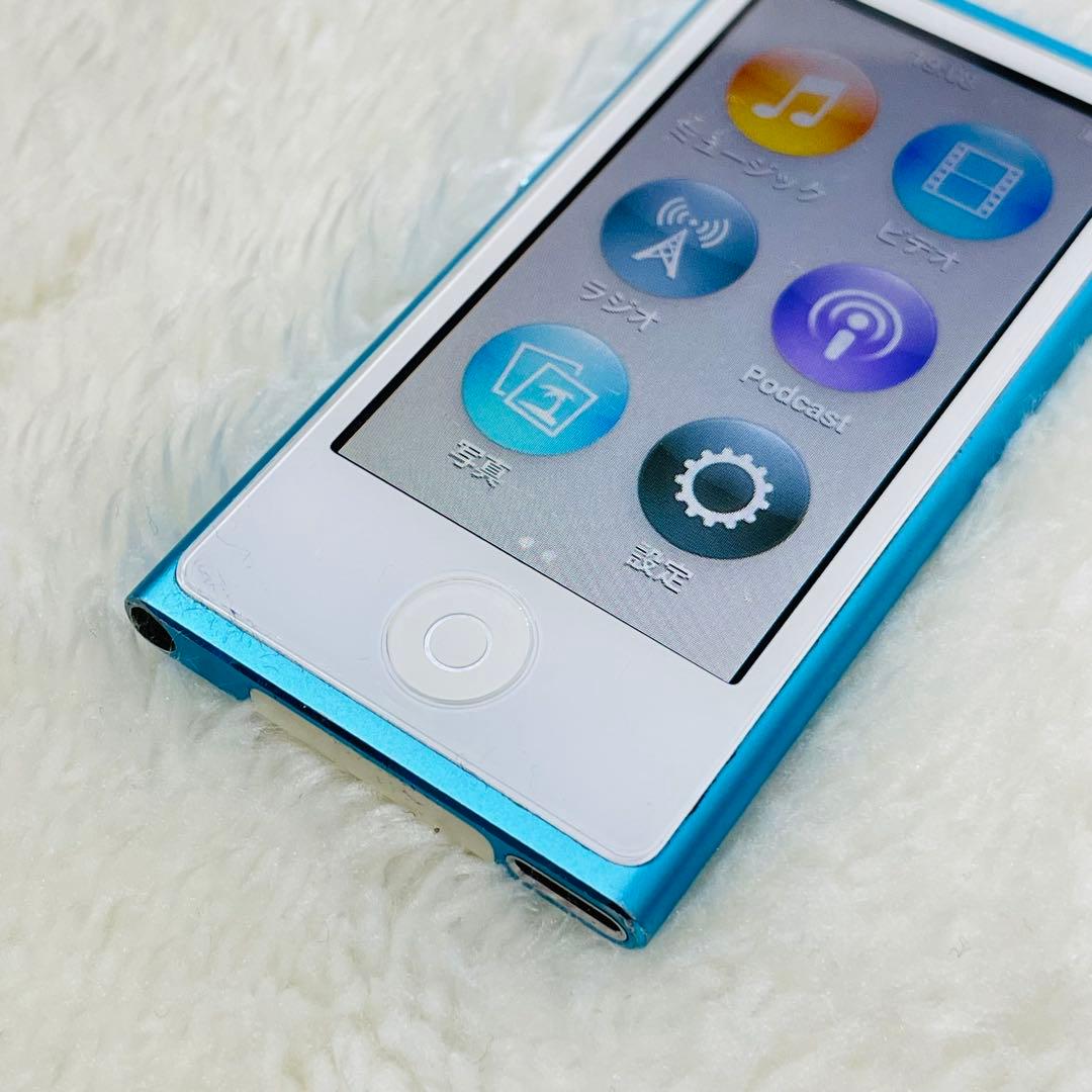 【良品】Apple iPod nano 16GB 第7世代 ブルー