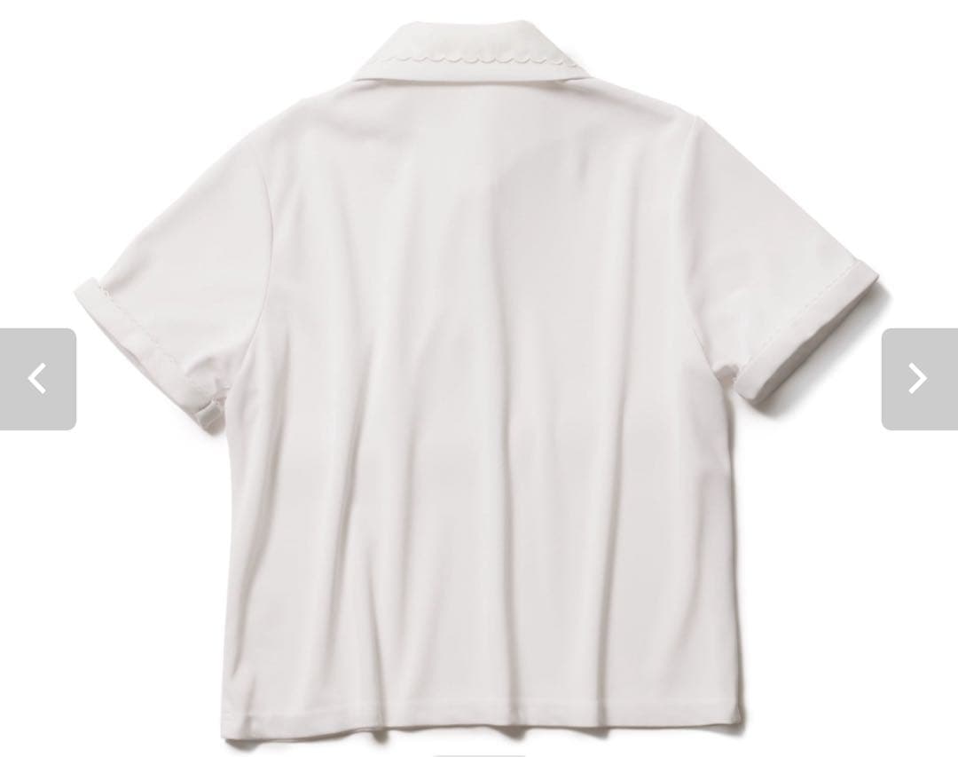 新品タグ付き　cccmalie シーマリー　スカラップポロシャツ　ホワイト　38