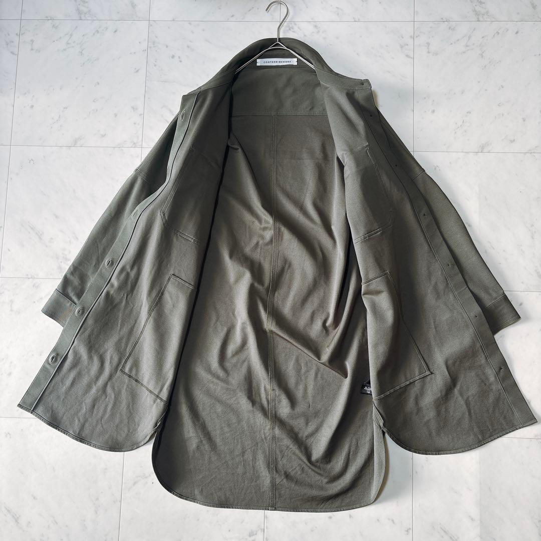 極美品 コグザビックスモーク ゆったり サファリシャツ ロングシャツ コクーン