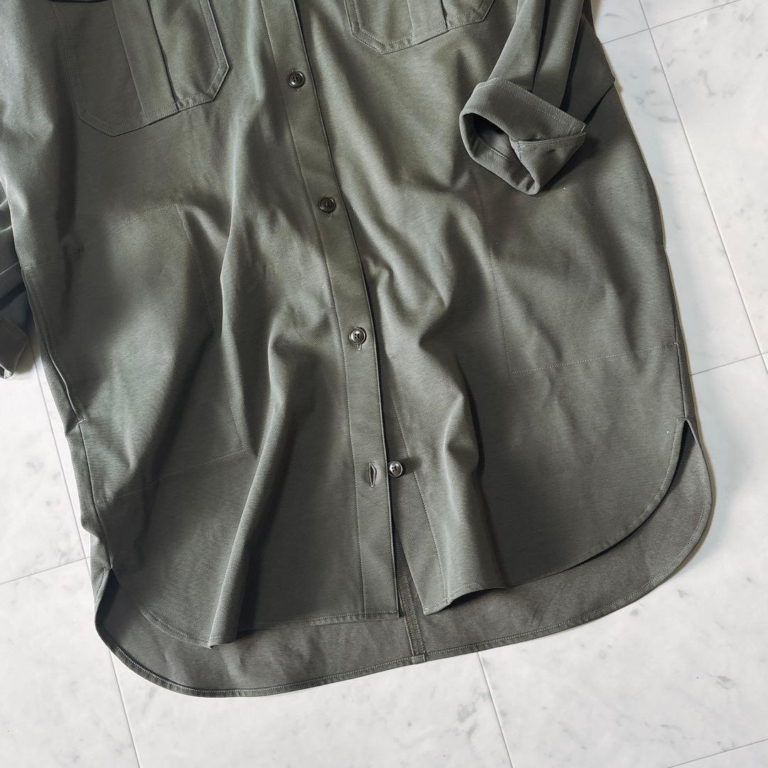 極美品 コグザビックスモーク ゆったり サファリシャツ ロングシャツ コクーン