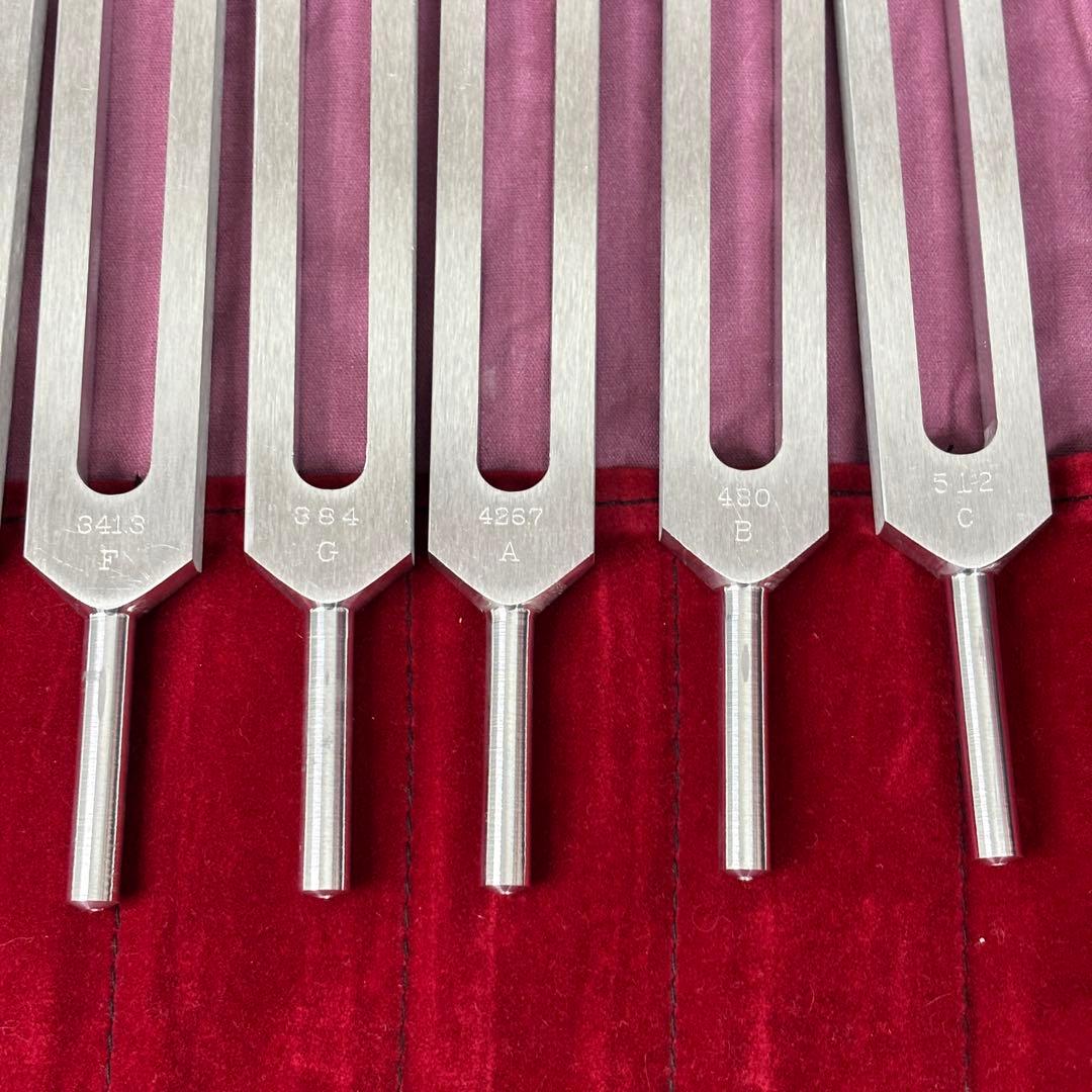 ソルフェジオ周波数 音叉 8本セットBIOSONIC ケース付きヒーリング 瞑想