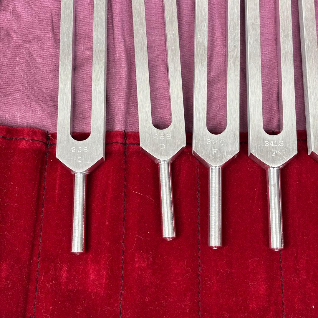 ソルフェジオ周波数 音叉 8本セットBIOSONIC ケース付きヒーリング 瞑想