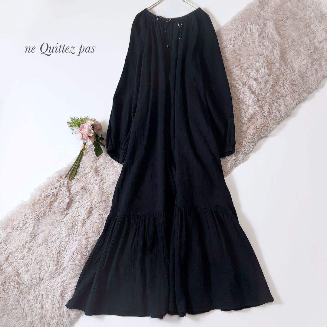 極美品ꕥサラマリカ 2025 2way 前後着 コットンガーゼ ロングドレス M