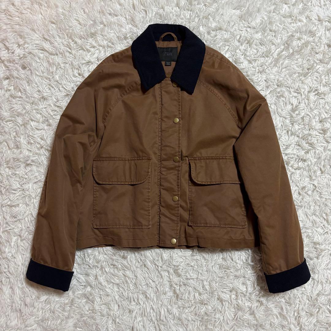 ZARA ザラ　コントラストカラーワックス　 ジャケット　XSサイズ