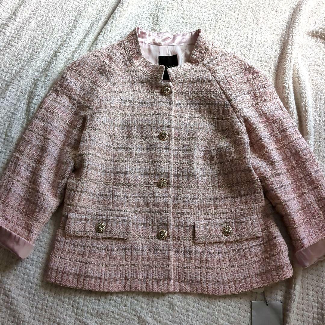 新品未使用13号DAMAcollection dinosツイードジャケットピンク