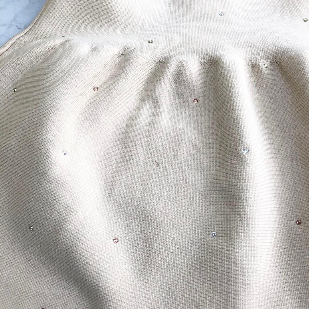 未使用級❤️ユナイテッドアローズ　マルチビジュー ニットベスト　ジレ　ベージュ