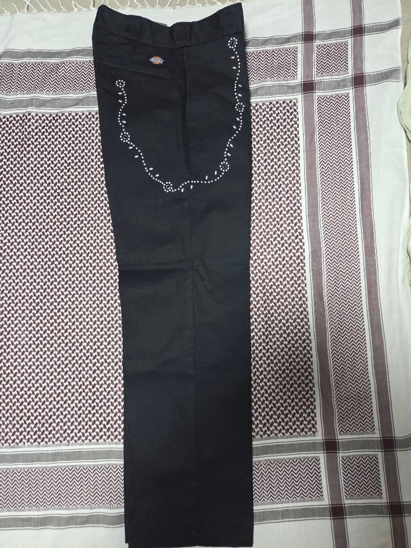 黒W32 ディッキーズ 874 スタッズカスタムキムタク木村拓哉HTC パンツ