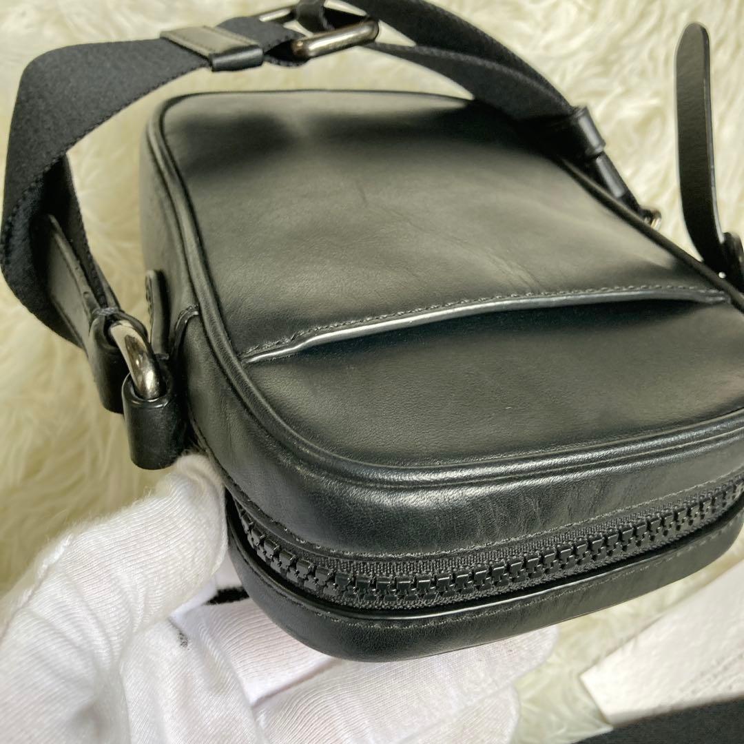 未使用級 COACH コーチ テレイン ミニ ボックス スクエア 黒 ブラック