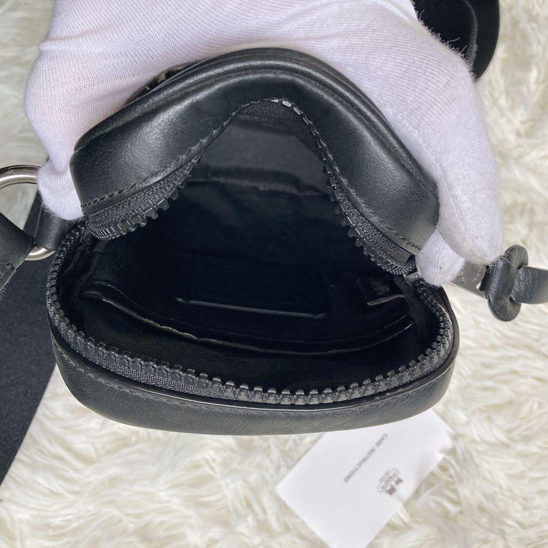 未使用級 COACH コーチ テレイン ミニ ボックス スクエア 黒 ブラック