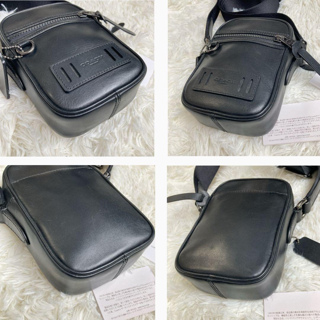 未使用級 COACH コーチ テレイン ミニ ボックス スクエア 黒 ブラック