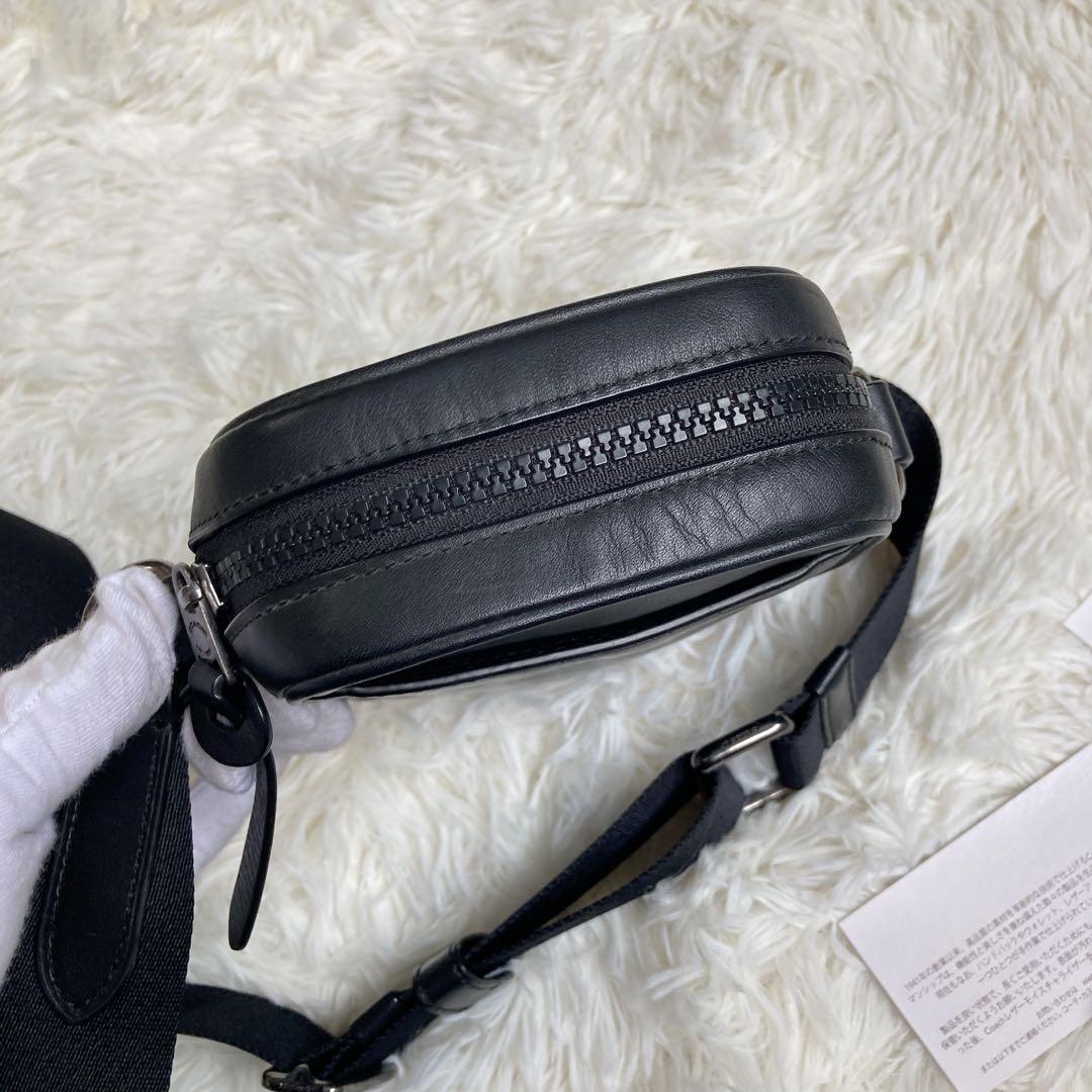 未使用級 COACH コーチ テレイン ミニ ボックス スクエア 黒 ブラック