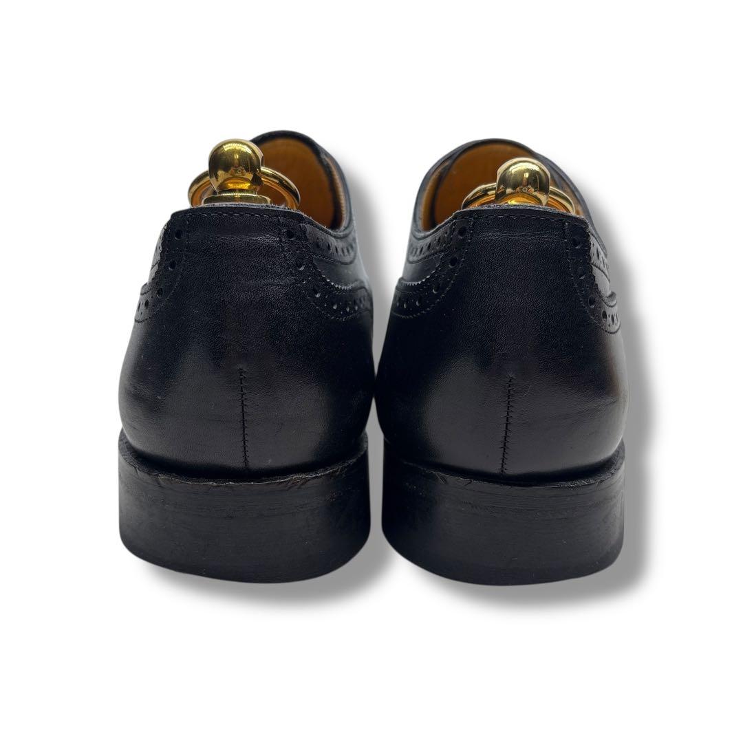 美品■REGAL【25.5】ウィングチップ 本革 革靴 ブラック フルブローグ