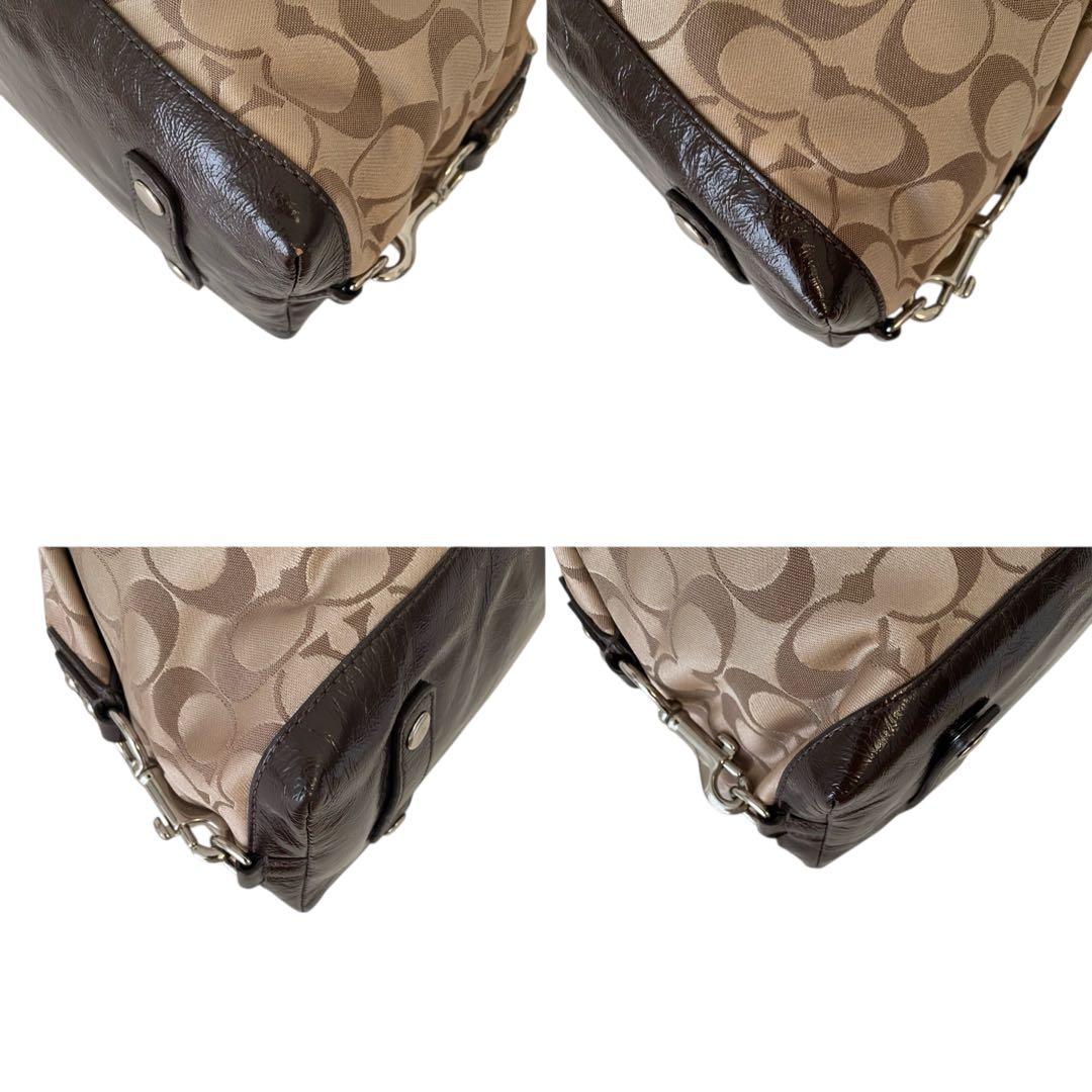 美品　コーチ　2way ショルダーバッグ　シグネチャー　斜めがけ　15443