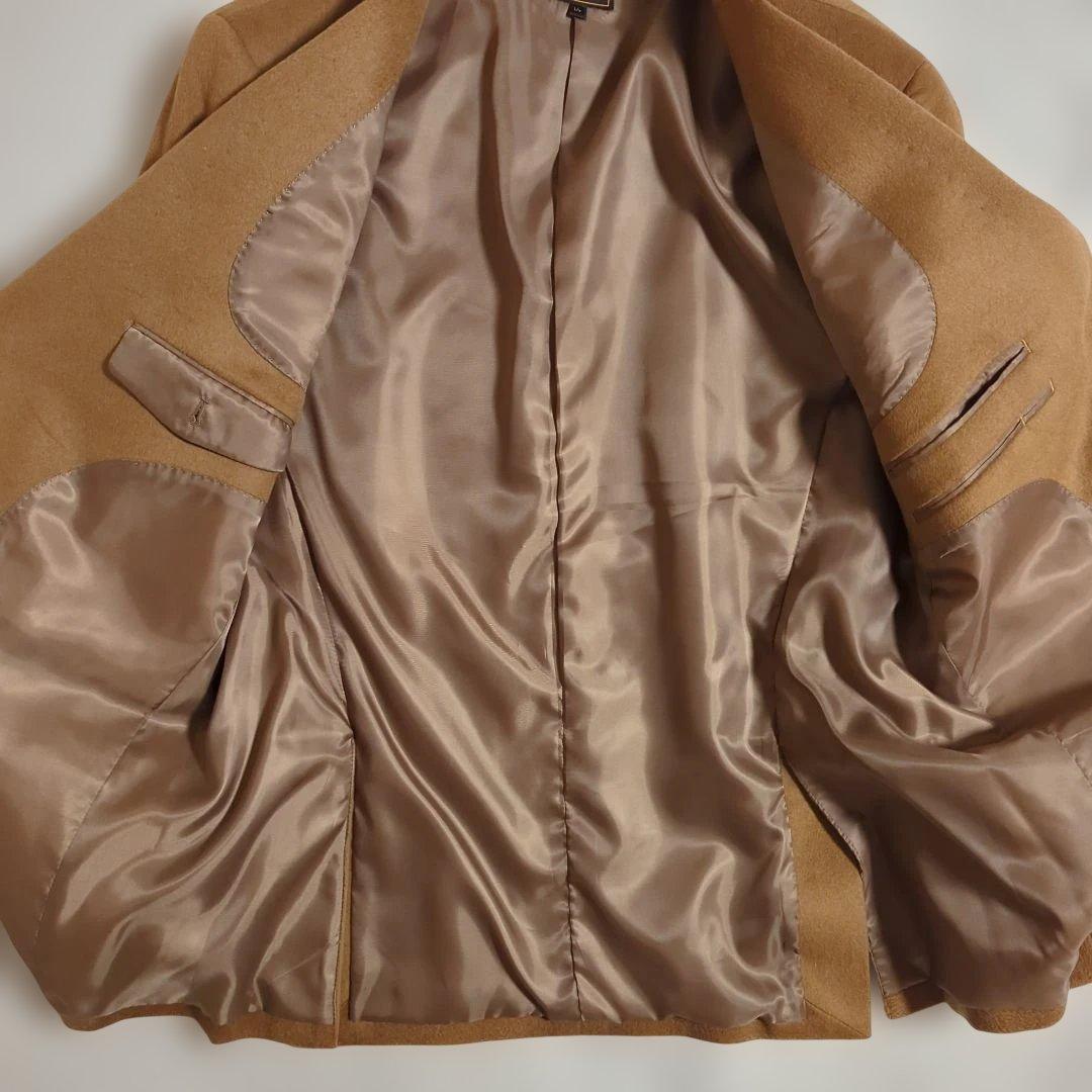 美品　G.GAGLIANO　カシミア100　テーラードジャケット　キャメル　LL