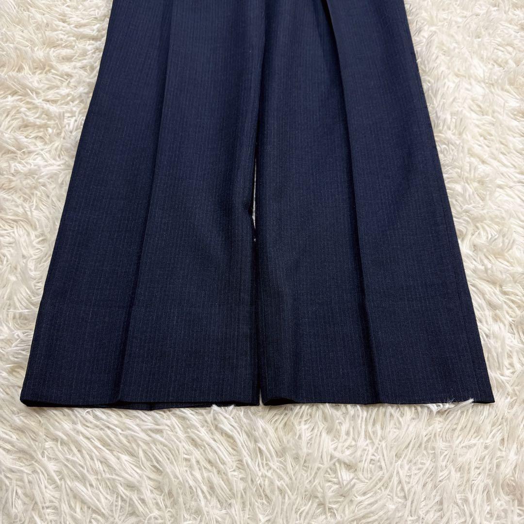 【美品】バーバリーロンドン セットアップスーツ シャドーロゴ カシミヤ混 AB6