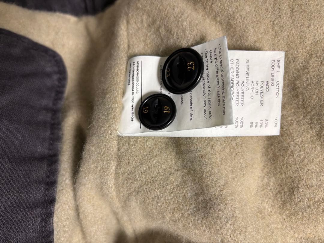 NEIGHBORHOOD N-1 DECK JK. COブラック Mサイズ