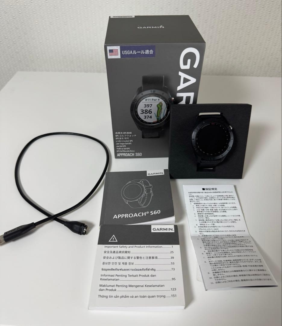 【起動確認済み】GARMIN Approach S60 GPSゴルフウォッチ
