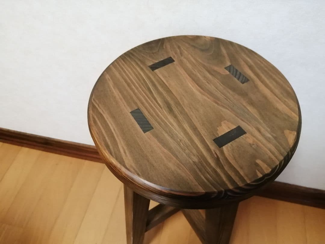 木製スツール　座面幅30cm×高さ52cm　丸椅子　stool