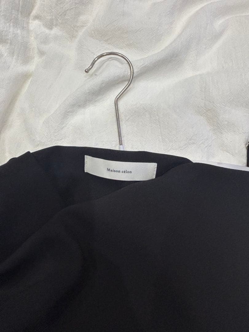 【完売品】celon asymmetry drape cami dress