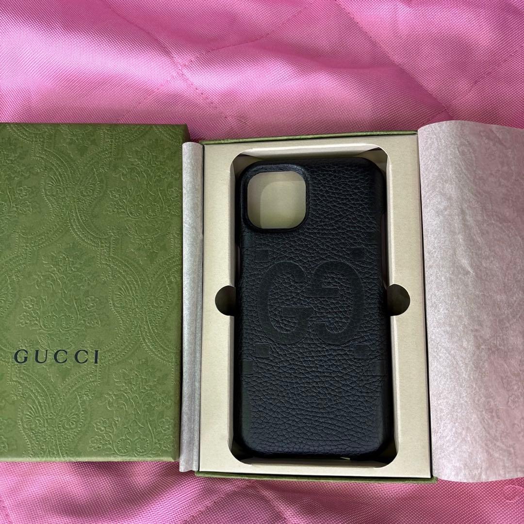 新品未使用⭐︎GUCCI グッチ iPhone15 ケース GG ジャンボ レザー