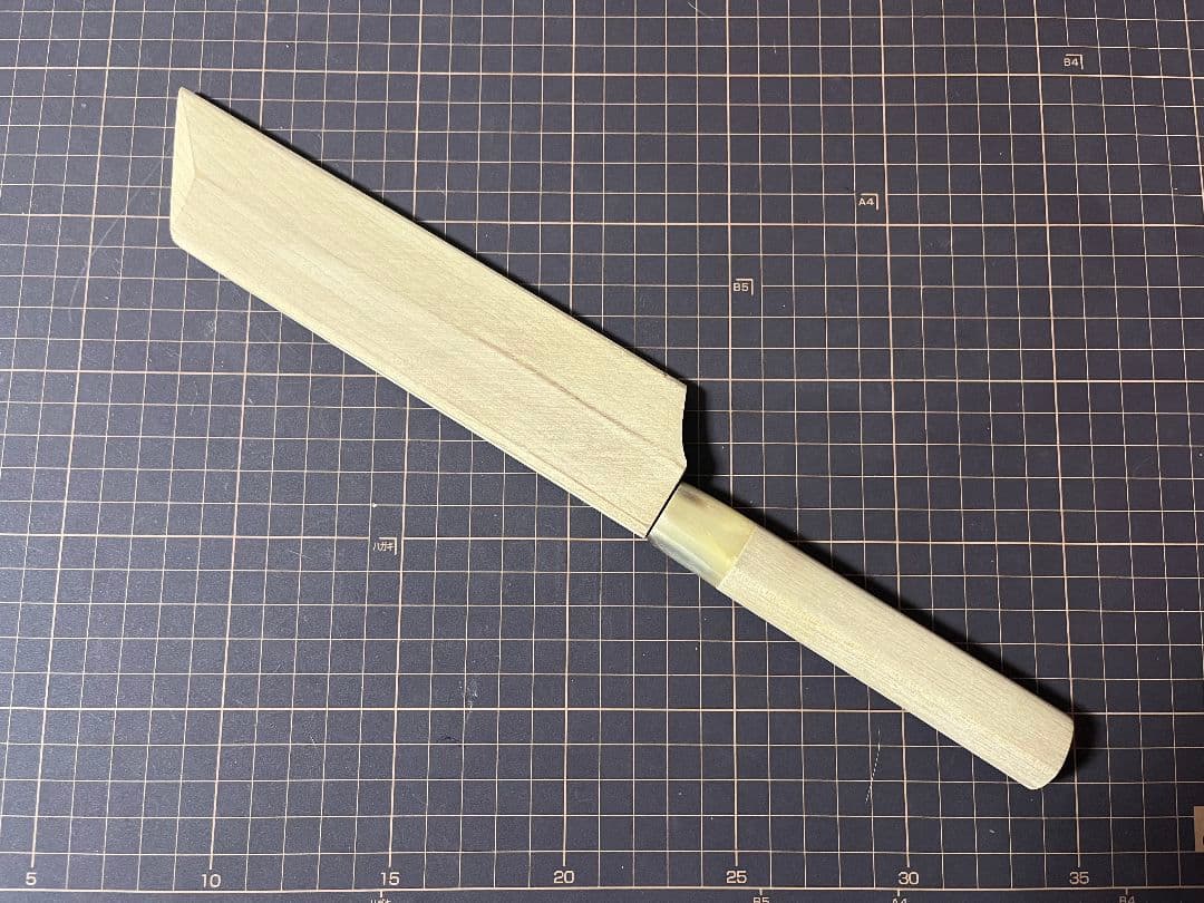 KK正本総本店 むきもの 薄刃包丁 白水牛柄 白鋼ニ 18cm 鞘付き