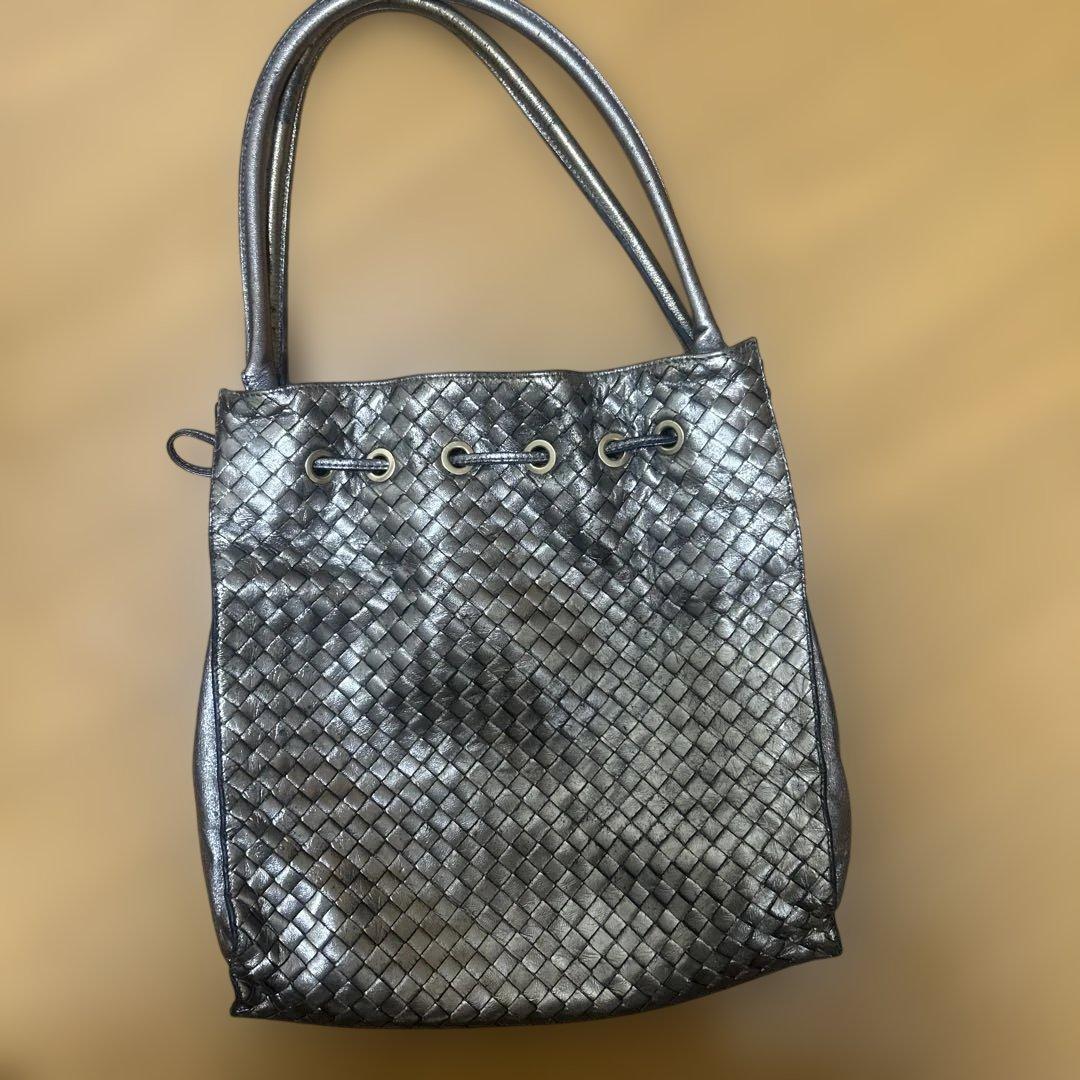 BOTTEGA VENETA シルバー トートバッグ