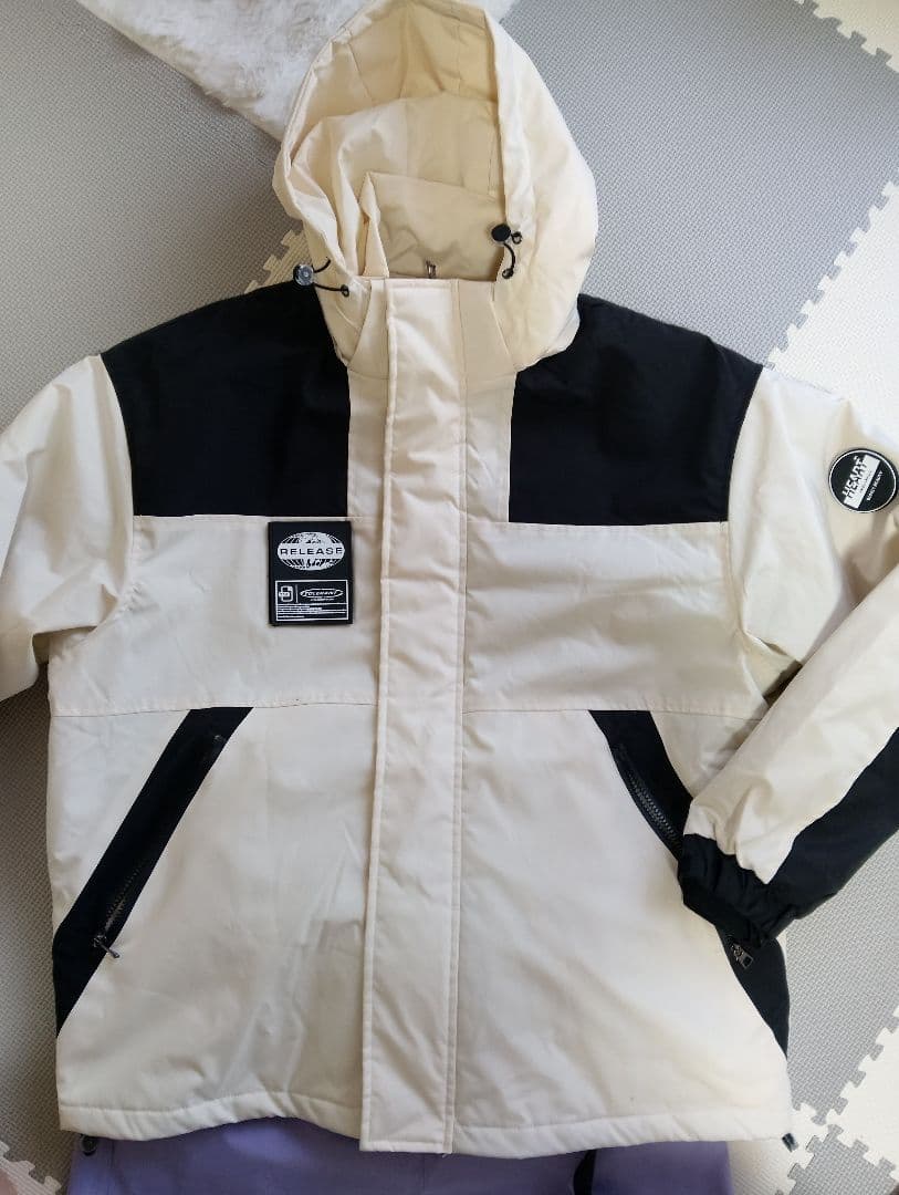 レディース スノーボードウェア ホワイト/ブラック/ラベンダー