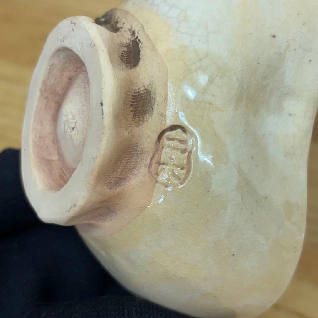 二六焼 茶器三ツ揃 佐々木二六 蟹彫刻 茶道具