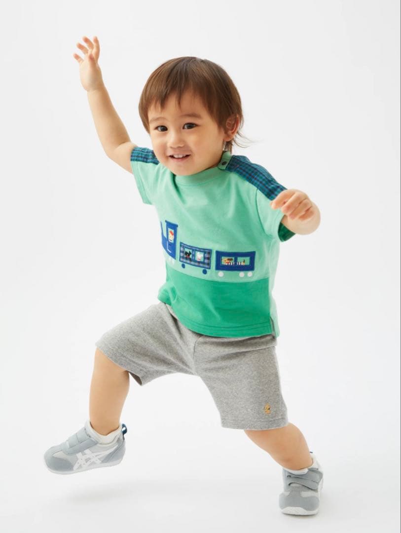 familiar ファミリア Tシャツ 半袖 チェック 90cm 新品 タグ付き