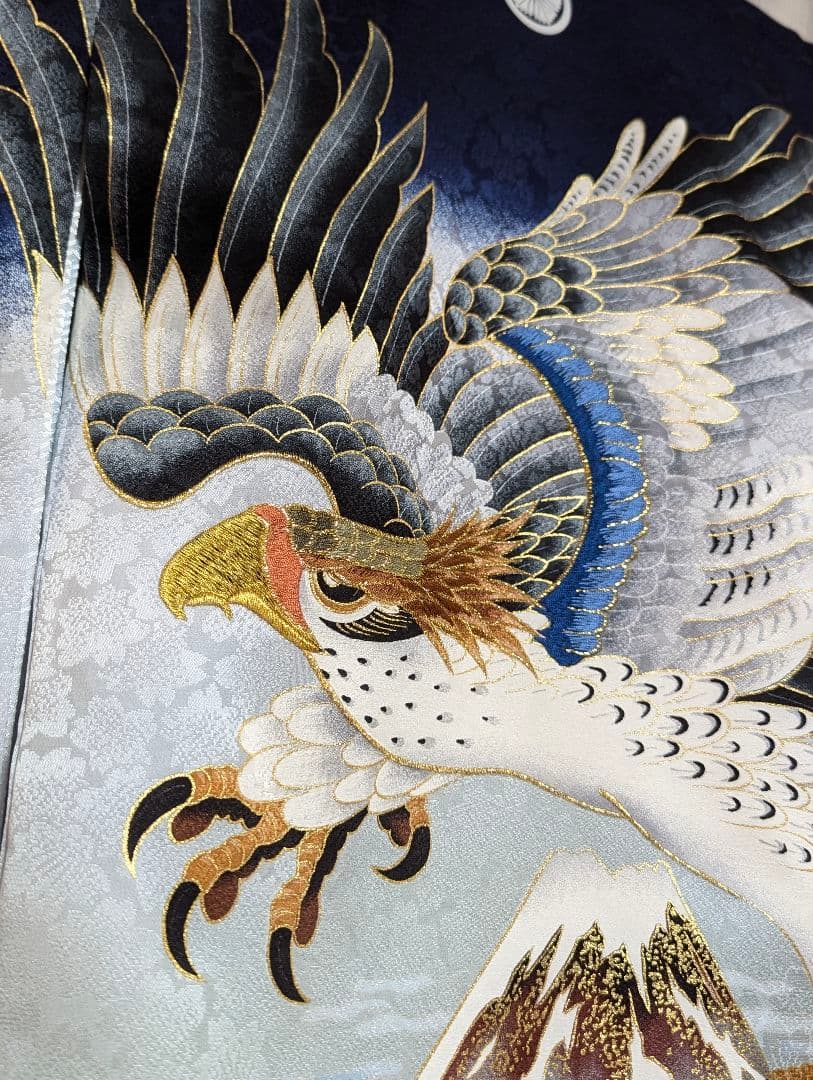 【あや】正絹　男の子お宮参り着物　産着　祝い着　長襦袢・小物付き　七五三