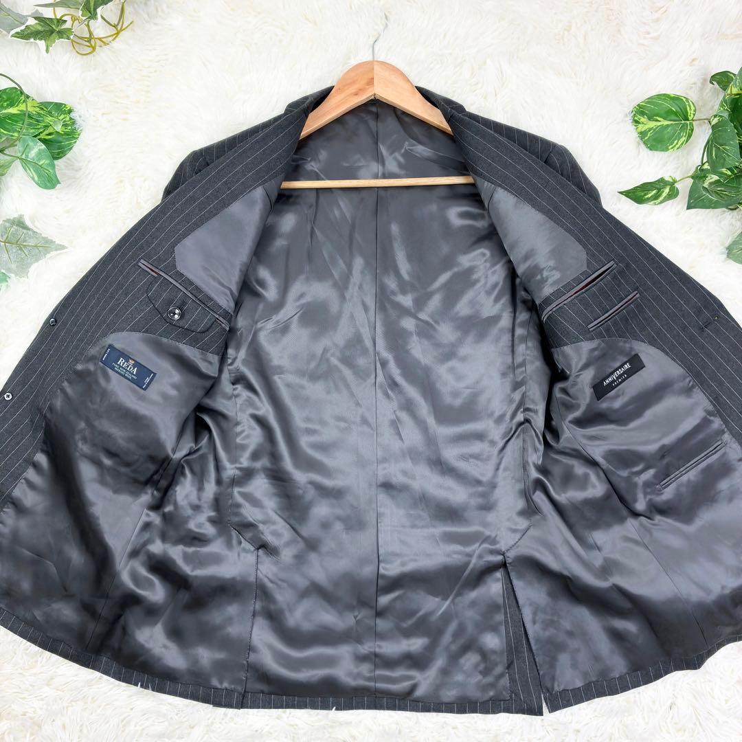 極美品　AOKI　アニヴェルセルプレミア　REDA　super110's スーツ