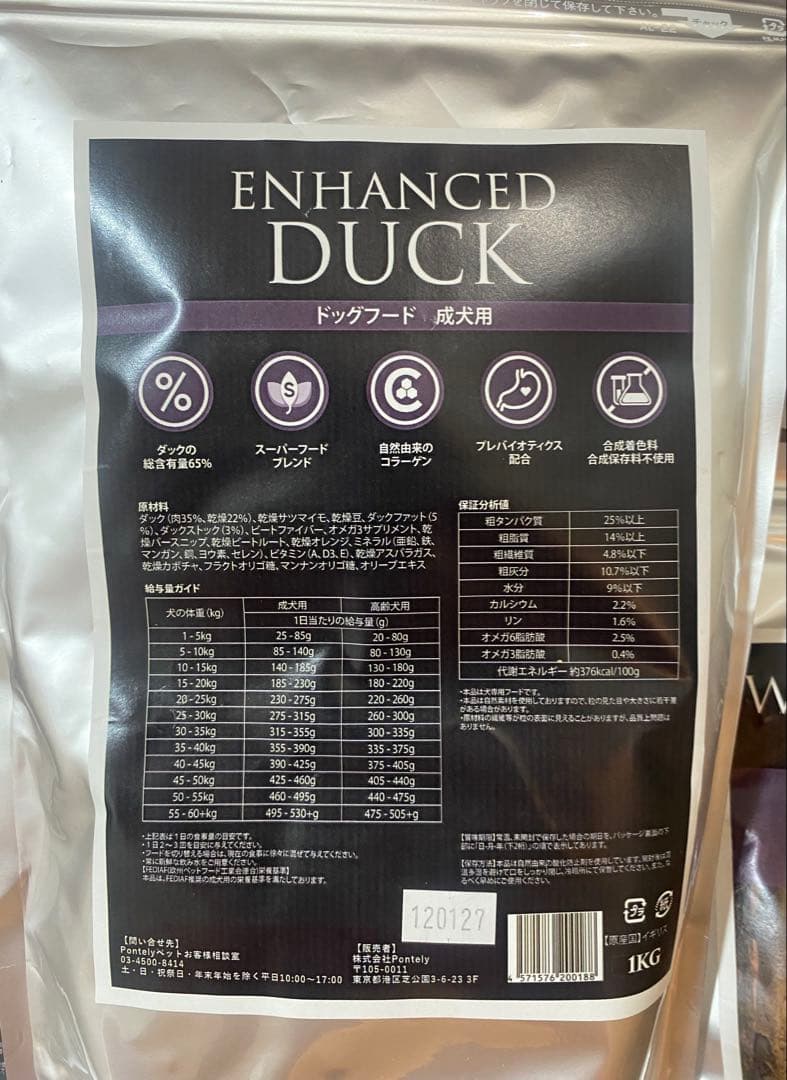 WOLF INSIGHT ダック ドライフード 1kg 5袋